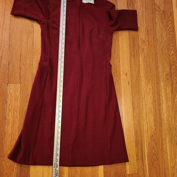 MM LaFleur "Emily" Dress in Pomegranate, Square Neck Short Sleeves, Pockets Sz 2 - Picture 10 of 11